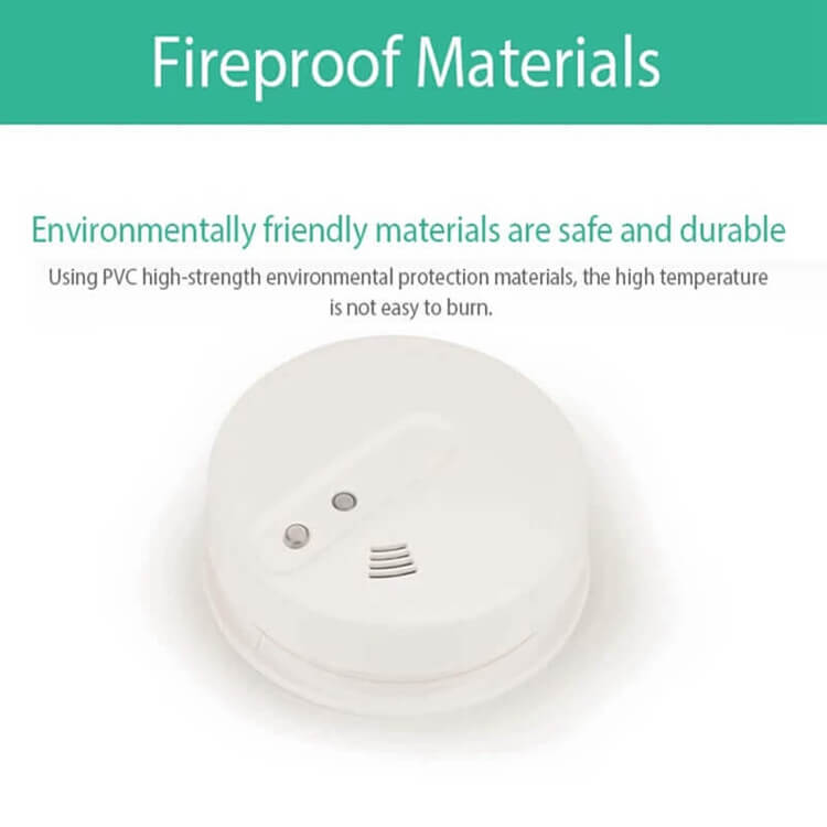 Fire proof material wireless smoke alarms 433mhz smoke detector