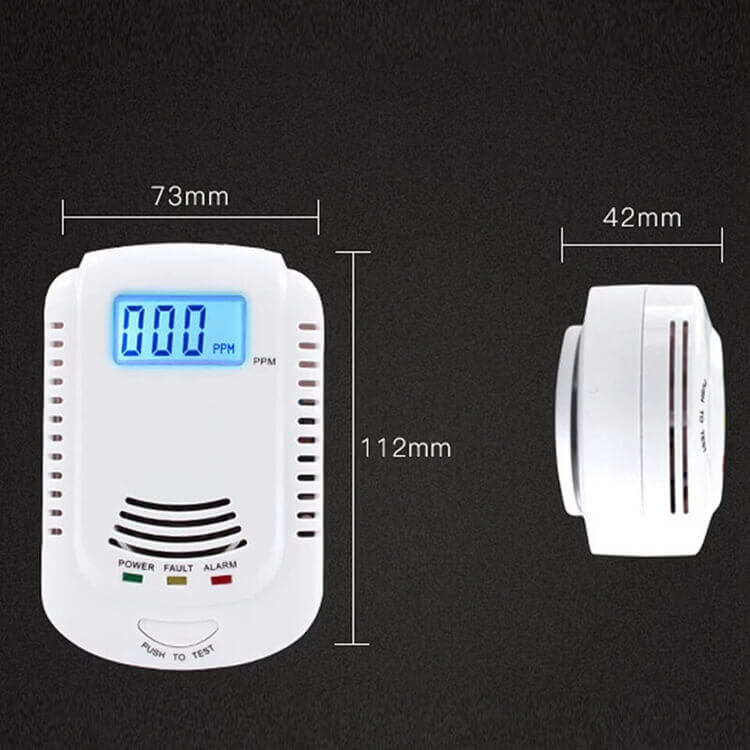 size of  carbon monoxide and gas detector co detector home depot