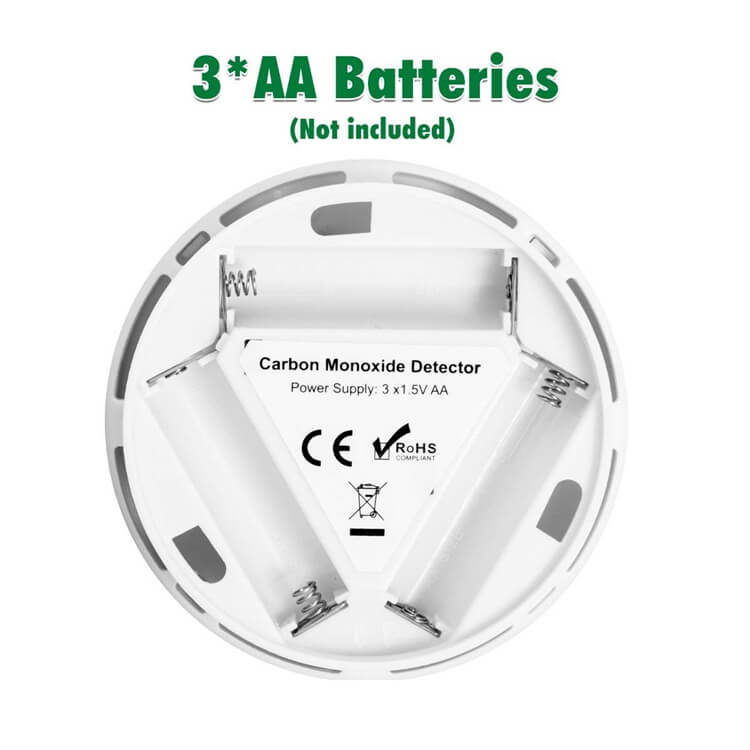 led display carbon monoxide detector alarm