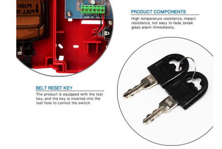 fire call point fire switches and manual call point key are suit for fire alarm system