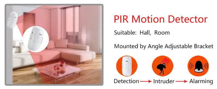 home security wireless motion sensor alarm wireless motion detector