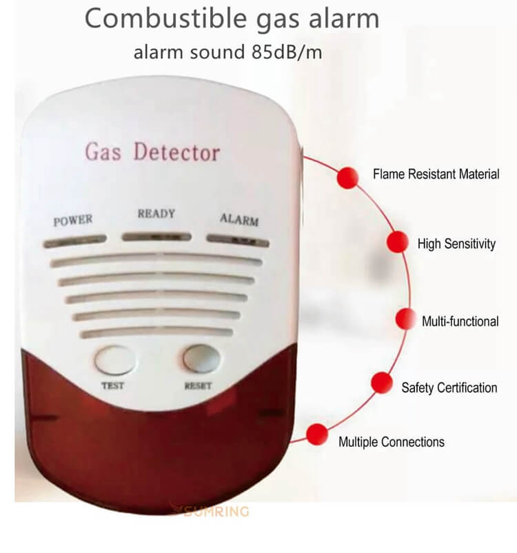lpg alarm plug in natural gas detector