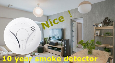10 year photoelectric smoke alarm