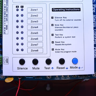 what buttons of fire fighting control panel that need to push ？