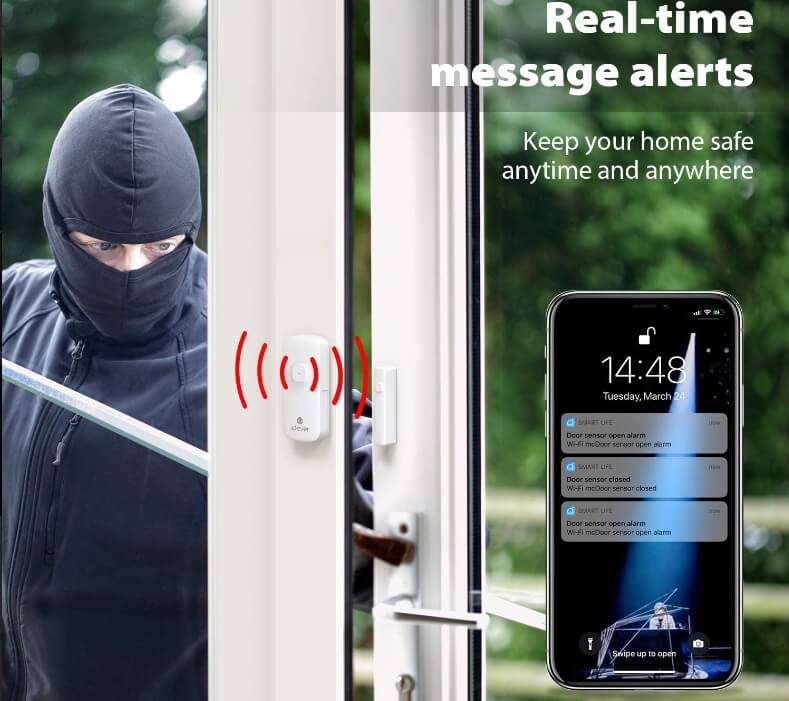 Wifi door contact alarm, protect your family safety