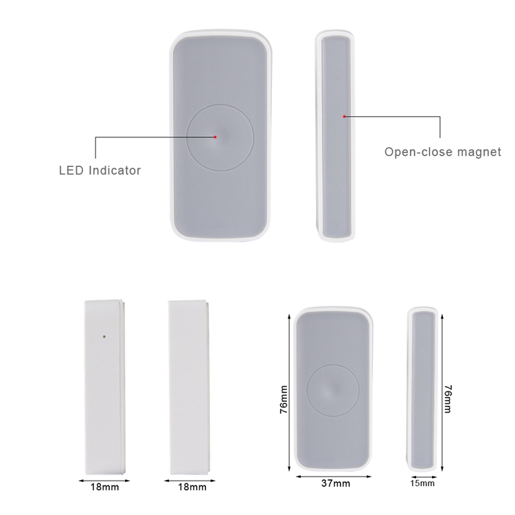 Zigbee Door Contact Smart Wireless Window Magnetic Sensor