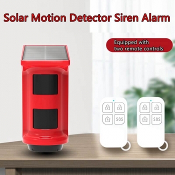 Outdoor Solar PIR Siren sensor  Motion Sensor Security Alarm Siren