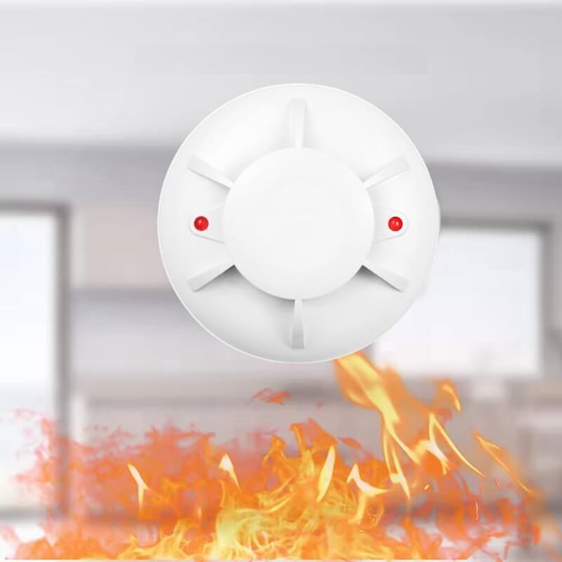 Relay Output 12/24V Four Wire Smoke Sensor Security Alarm 4 Wire Smoke Detector