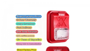 24V Fire Strobe Sirens With Light Horn Strobe Sounder Fire Alarm Siren