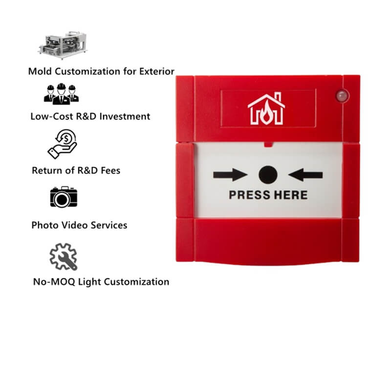 Waterproof Fire Alarm Call Point Button For Fire Alarm System