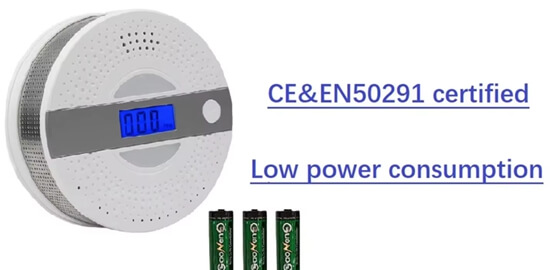 combined carbon monoxide and smoke detector alarm