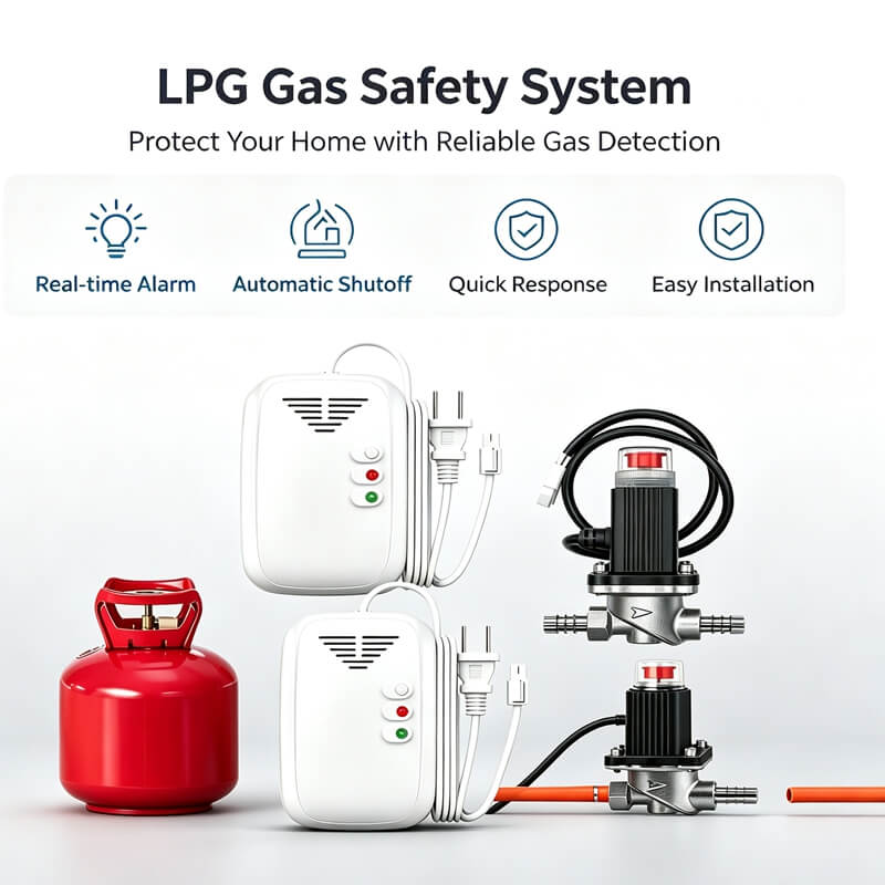 LPG gas shutoff solenoid valve