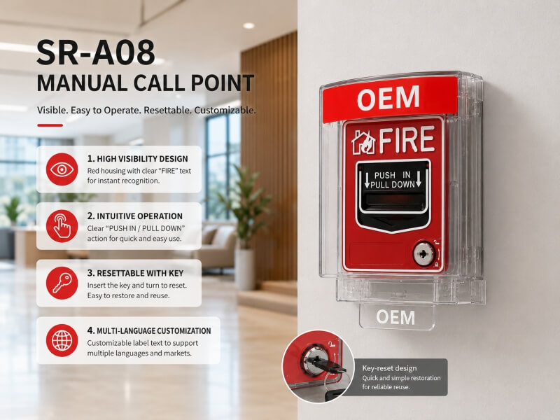 manual call point, fire pull station, conventional fire alarm system