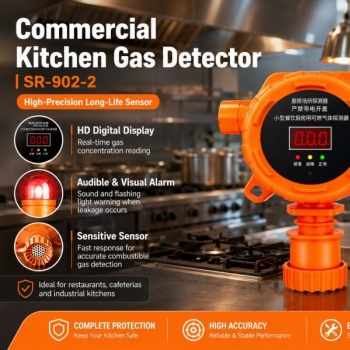 IP65 433MHz Commercial Wireless AC220V Gas Detector Valve Linkage Alarm