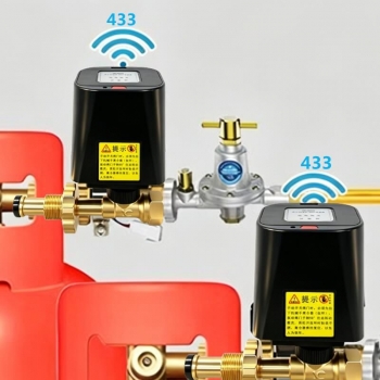 SR-512R auto LPG tank shutoff manipulator, commercial kitchen gas leakage cut off device, brass body gas cylinder emergency actuator, ExiIIC T4 Gc gas safety manipulator
