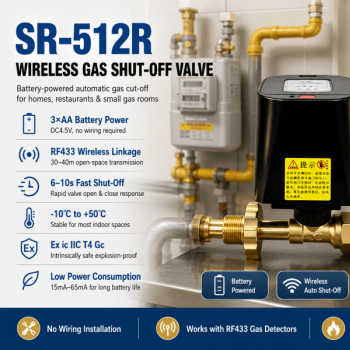 wireless LPG gas cylinder manipulator, RF433 gas valve actuator, battery operated gas shutoff valve, explosion-proof gas manipulator