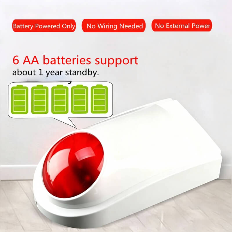 SUMRING SR-111R 433MHz Wireless Sound & Light Emergency Strobe Siren