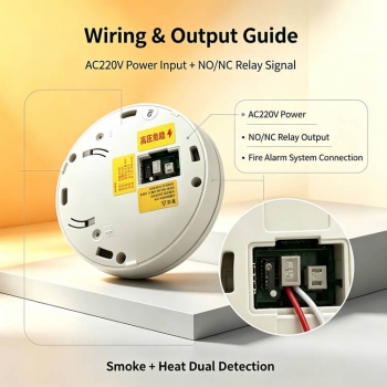 Mains powered fire smoke alarm