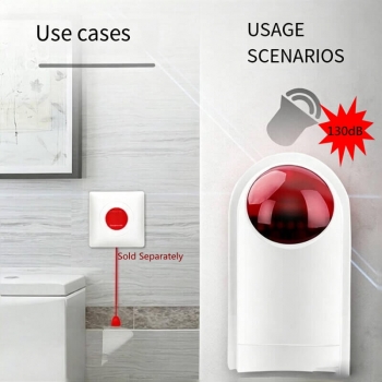 SUMRING SR-111R 433MHz Wireless Sound & Light Emergency Strobe Siren