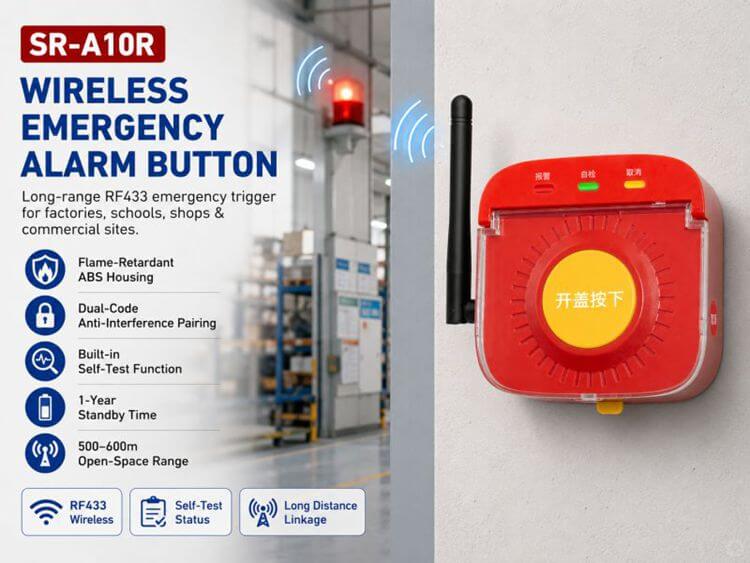 SR-A10R wireless manual fire call point