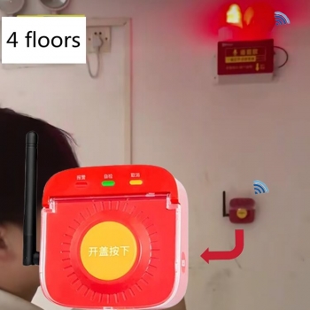 433MHz Wireless Manual Fire Call Point Button SR-A10R with antenna,SR-A10R wireless MCP button three-color LED indicator,Anti-tamper switch of SR-A10R wireless fire alarm button,One-key cancel reset button of SR-A10R wireless fire button,Wireless linkage diagram of SR-A10R fire MCP button,SR-A10R fire manual alarm button technical specification chart