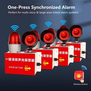 SR-112R 433MHz Wireless One Button Sound & Light Panic Alarm