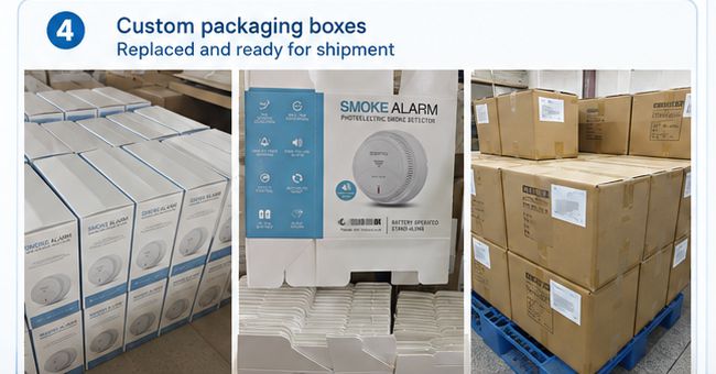 Sumring real‑world smoke detector SR‑803‑5 battery leakage customer compensation case presentation slide