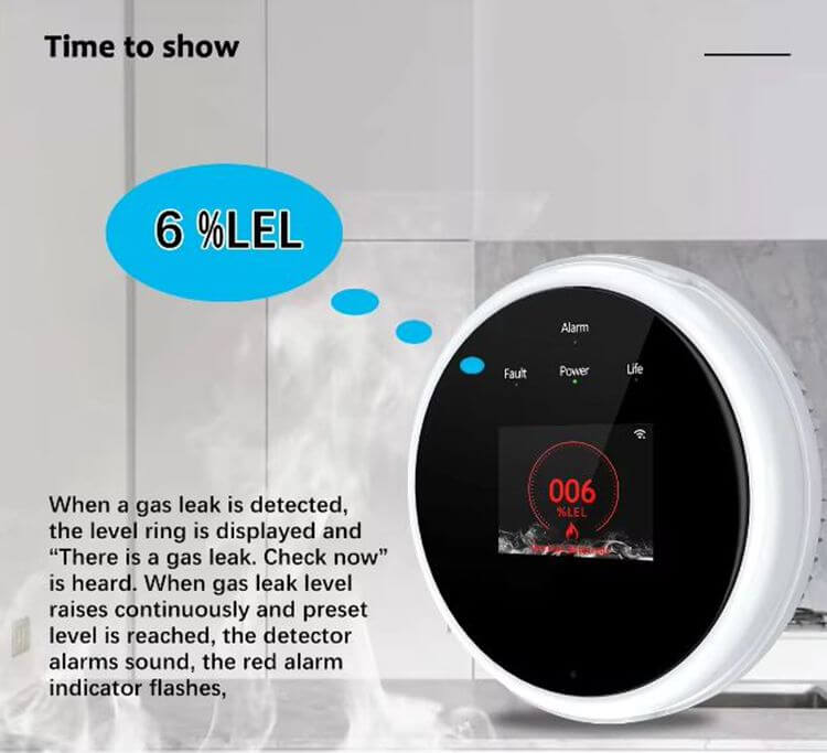 SR‑912W gas detector human voice prompt gas leakage warning