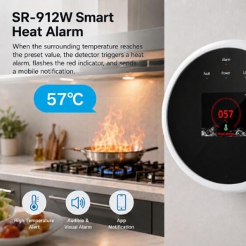 gas detector,gas alarm,heat alarm,tuya smart,wifi gas sensor,kitchen safety,home security,commercial kitchen safety