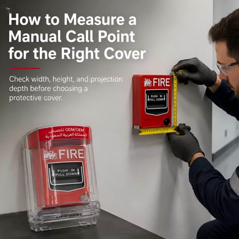 How to Measure a Manual Call Point for the Right Cover ？