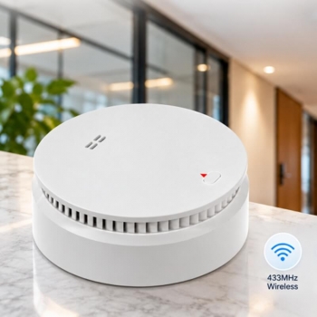 Battery‑Powered Wireless 2‑in‑1 Photoelectric Smoke & Heat Combined Detector