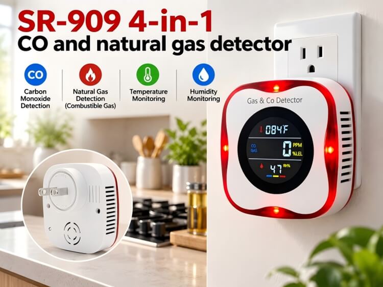 Sumring SR-909 4-in-1 plug-in gas and CO detector plug-in gas and carbon monoxide detector