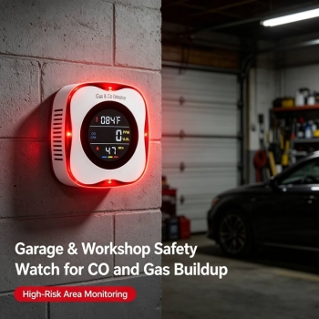 4 in 1 gas and CO detector plug-in gas and carbon monoxide detector Sumring SR-909 gas CO detector SR-902 gas CO combination detector plug in natural gas leak detector carbon monoxide and natural gas alarm